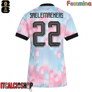 Belgio Alexis Saelemaekers #22 Seconda Maglia Femmina Mondiali 2026 Manica Corta